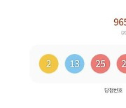 제965회 로또 1등 '2, 13, 25, 28, 29, 36'..보너스 '34'