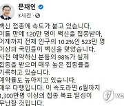 문 대통령,  "백신접종 속도 붙었다"