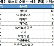 코스피 주간 외국인 순매수 1위 'HMM'