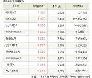 [fnRASSI]장마감, 코스닥 상승 종목(쎄미시스코 30.0% ↑)