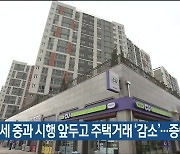 양도세 중과 시행 앞두고 주택거래 '감소'..증여 '증가'