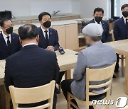 김기현 대표 권한대행 '성추행 피해 부사관 유가족 면담'