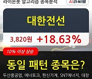 대한전선, 전일대비 18.63% 상승중.. 이 시각 거래량 120491937주