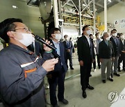 폐비닐 재생유 생산업체 방문한 송영길 대표