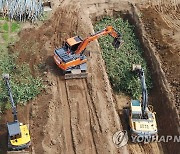 과수화상병 확진 사과나무 매몰 작업