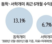 동학개미가 서학개미 앞섰다..6개월 수익률 13% vs 7%