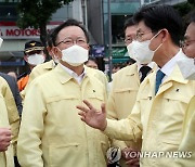 광주 철거건물 붕괴현장 찾은 정치권 '사회적 참사' 한목소리