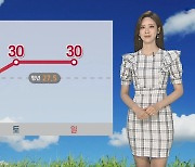 [날씨] 주말 맑은 날씨 속 내륙 소나기..30도 안팎 더위