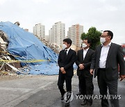 사고 현장 찾은 정몽규 회장