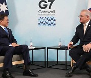 G7계기 한·호주 정상회담.."저탄소기술 등 경제 실질협력 확대"