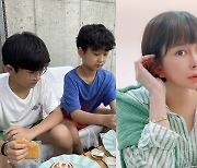 '이수근♥' 박지연, 붕어빵 두 아들과 쿠킹 클래스 "추억을 선물해주세요"
