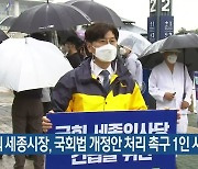 이춘희 세종시장, 국회법 개정안 처리 촉구 1인 시위