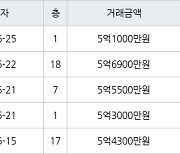 수원 매탄동 매탄현대힐스테이트 59㎡ 5억3000만원에 거래