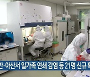 천안·아산서 일가족 연쇄 감염 등 21명 신규 확진