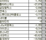 [표]코스닥 외국인 연속 순매도 종목(18일)