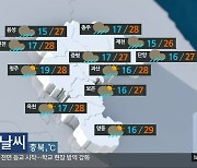 [날씨] 충북 대체로 흐리고 곳곳 소나기..낮 26~29도