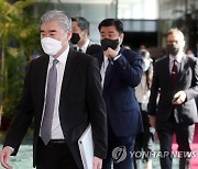 성 김 미국 대북특별대표, 정부서울청사 도착