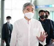 성 김 출국 "韓과 훌륭한 논의"..김여정 담화 언급은 없어