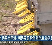 양봉업 등록 의무화..미등록 꿀 판매 과태료 30만 원