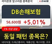 DB손해보험, 상승흐름 전일대비 +5.01%.. 최근 주가 상승흐름 유지