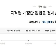 '한민족 지키자' 국적법 개정 반대..靑 "서두르지 않겠다"