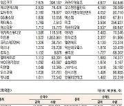 [표]코스닥 기관·외국인·개인 순매수·도 상위종목(6월 28일-최종치)