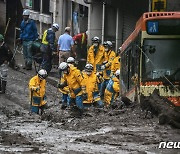 산사태로 처참한 모습으로 변한 일본 시즈오카