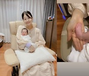 한지혜, 눈은 ♥검사 남편 붕어빵인데..딸과 닮은꼴 찾아 행복한 '초보 엄마'