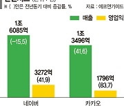 훨훨 나는 카카오, 성장 더딘 네이버