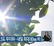 제주시 낮 최고 32.5도 무더위..내일 최대 60mm 비