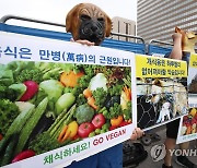 개도살 중단 및 건강 채식 촉구 기자회견