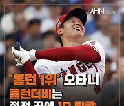 '홈런 1위' 오타니, 홈런더비는 접전 끝에 1R 탈락[카드뉴스]