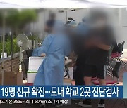 강원 9개 시군, 19명 신규 확진..도내 학교 2곳 진단검사