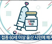 백신 접종 60세 이상 울산 시민에 배지 증정