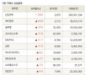 [fnRASSI]장마감, 거래소 상승 종목(신일전자 29.8% ↑)