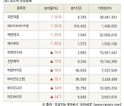 [fnRASSI]장마감, 코스닥 상승 종목(국전약품 30.0% ↑)