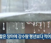 충북 짧은 장마에 강수량 평년보다 적어