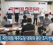 장성철, 국민의힘 제주도당 대회의 중단 조치 반발