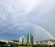 [Photo News] Double rainbow shines bright in Seoul