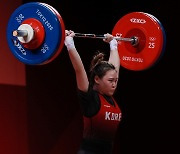 [도쿄올림픽]여자 역도 55kg 함은지, 합계 201kg로 첫 올림픽서 7위
