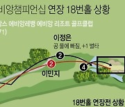 [그래픽] LPGA 에비앙챔피언십 연장 18번홀 상황