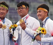 -올림픽- 한국 양궁, 남자 단체전도 金 명중..유도 안창림 동메달(종합)