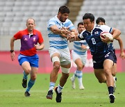 [Photo] S. Korean men's rugby sevens team makes Olympic debut in Tokyo