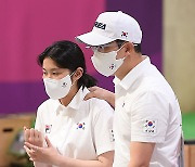 진종오-추가은 '아쉽지만 우린 최선을 다했어' [MK포토]