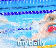 [MD포토] 황선우 '여기까지는 1위였는데'