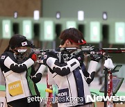 권은지 남태윤, 사격 혼성 공기소총 10m 최종 4위