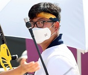Archery gold medal sweep attempt ends as Kim crashes out of men's individual event