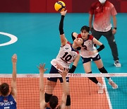 '김연경 체력안배' 여자배구, 졌지만 8강 진출..세르비아전서 0-3 패배
