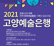 고양문화재단, 문화예술인 지원 '2021고양예술은행' 시행