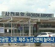 사천공항, 김포·제주 노선 2편씩 늘어나
